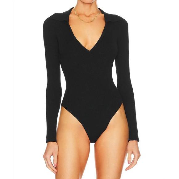 NEW LBLC THE LABEL morse bodysuit in black - Picture 2 of 4